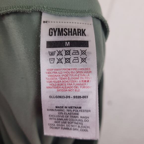 Gym Shark green high rise legging Size Medium Athletic Yoga Active Athleisure - Picture 6 of 7